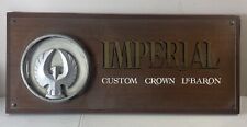 Rare Chrysler Imperial Custom Crown Lebaron Dealership Sign. Rm1