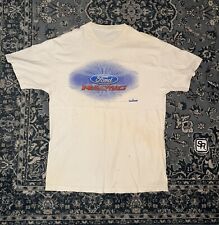 Vintage Ford Racing Blue Pinstripe Graphic Logo White Aaa Plat Tee Shirt Mens L