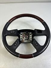 03-06 Cadillac Escalade Gmc Sierra Woodgrain Neutral Steering Wheel Oem