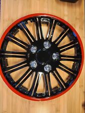 Pilot Universal Fit Cobra Black And Chrome With Red Trim 15 Inch Wheel Covers -