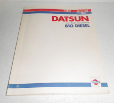 1981 Datsun Model Introduction Factory Manual 810 Diesel