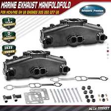 2x Marine Exhaust Manifold With Gasket For Mcmmie Gm V8 Engines 305 350 377 V8