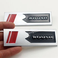 2x Long Bar R Roush Emblem Metal Side Fender Badge Stickers For Mustang Focus
