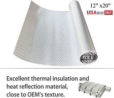 Exhaust Heat Shield Automotive Embossed Aluminum 12x20 Muffler Shieldwrap Us