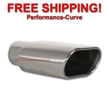 Stainless Steel Exhaust Tip Rolled Oval Slant 2.5 Inlet - 5.5 X 3 Outlet