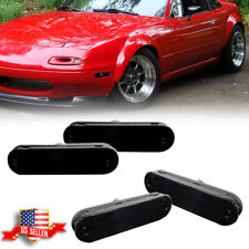 4pcs Smoked Front Rear Side Marker Lights Lamps For 1990-2005 Mazda Miata Mx-5
