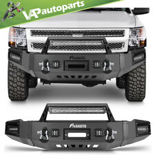 For 2007-2013 Chevy Silverado 1500 Wfog Lightwinch Plate Front Bumper Assembly
