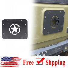 Black Tailgate Spare Tire Plate Cover Accessories For Jeep Wrangler Jk 2007-2017