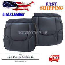 For 2005-2021 Nissan Frontier Driver Passenger Bottom Leather Seat Cover Black