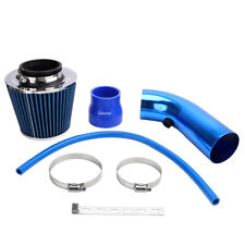 Universal Car Cold Air Intake Filter Induction Pipe Power Flow Hose System Blue