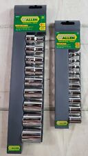 Allen Industrial Tools Metric Set Of 14 And Sae 12 Drive Socket Sets New