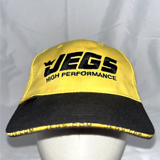 Jegs Hat High Performance Auto Parts Racing Yellow Black Adjustable