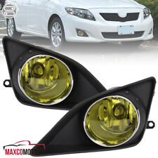 Yellow Fog Lights Fits 2009-2010 Toyota Corolla Driving Bumper Pair Lampsswitch