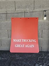 Two -make Trucking Great Again Trump 24 X 30 Red Poly Semi Truck Mud Flaps-set