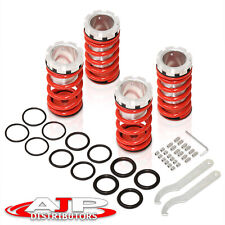 Adjustable Lowering Springs Coilover Sleeve Kit Red For 1993-1997 Toyota Corolla