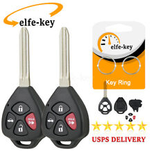 2 Replacement For 2007 2008 2009 2010 Toyota Corolla Key Fob Remote Shell Case