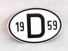 Mercedes W180 W186198 W120121 D Plate Badge Sign Logo D1959 Bmw Vw Nos