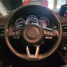15 Steering Wheel Cover Carbon Fiber Leather Anti-slip For Mazda Cx-5 Cx-7 Cx-9