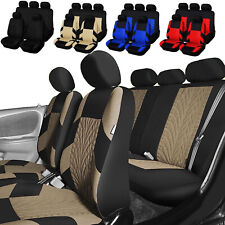 For Jeep Full Set Premium Cloth Car Seat Cover 5sit Protector Front Rear Cushion