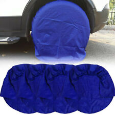4pcs 32in Blue Oxford Fabric Wheel Tire Covers For All Car Universal Waterproof