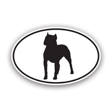 Pitbull Euro Oval Sticker Decal - Weatherproof - Dog Canine Pet Bully Pit Bull