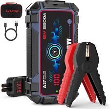 Avapow Jump Starter Car Battery 2500a Peakportable Jump Starters For Up To 8l