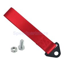 Sports Jdm Racing High Strength Tow Strap Belt Rope Nylon Rally Hook Bumper Red
