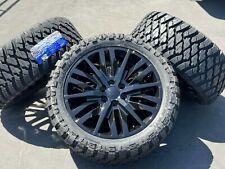 22 Black Tahoe Silverado 1500 Wheels Rims Tires Suburban Gmc Sierra Yukon 33