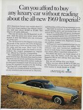 1968 1969 Chrysler Imperial Gold Vinyl Roof Field Hay Original Vintage Print Ad