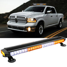 For Dodge Ram 1500 Led Rooftop Warning Emergency Strobe Lights Bar White Amber