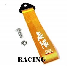 Jdm High Strength Mugen Power Tow Strap For Front Rear Bumper Towing Hook-gold