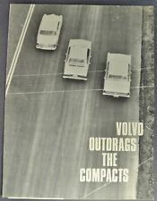 1966 Volvo Outdrags The Compacts Road Test Brochure 122s Sedan Nice Original 66
