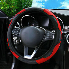 For Honda Car Faux Leather Steering Wheel Cover 15 Breathable Anti-slip Wrap