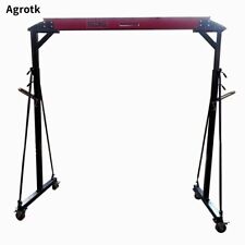 Agrotk Adjustable Gantry Crane Shop Lift Hoist 1 Ton Heavy-duty Iron Attachment