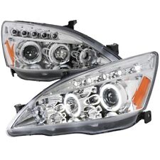 For 03-07 Honda Accord 24 Door Chrome Projector Headlights Whalo Drl Inspire
