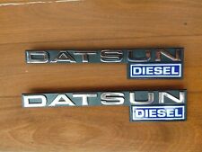For Datsun 720 Pickup Truck Side Fender Emblem Badge Datsun Diesel Script 1pair