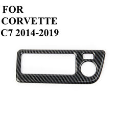 Carbon Fiber Headlight Switch Button Panel Trim For Chevrolet Corvette C7 2014