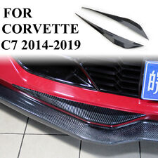 Carbon Fiber Front Bumper Bottom Corner Trim Cover For Chevrolet Corvette C7