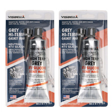 2 Grey Rtv Silicone Gasket Maker High Temp Sealant For Auto Engine Valve Cover
