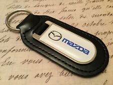 Mazda Printed Black Leather Key Ring Fob Mx Cx 3 5 6 2