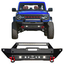 Vijay Fits 2021-2022 Ford Bronco Steel Front Or Rear Bumper With Led Lights