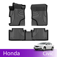 Car Floor Mats Liners Tpe Rubber All Weather Carpets For 2012-2015 Honda Civic
