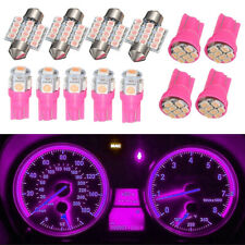13x Led Lights Interior Package Kit Car Dome License Plate Lamp Bulb Pink Purple