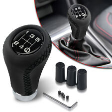 5 Speed Car Manual Shift Knob Gear Stick Shifter Lever Leather Black Universal