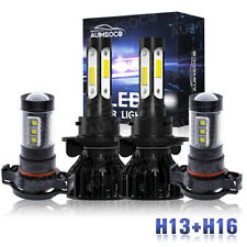 Led Headlights High Low Beam Fog Light For 2010-2020 Jeep Wrangler Bulbs Kit 4x