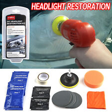 Headlight Restoration Car Lens Lamp Cleaner Sanding Repair Tools Heavy Duty Kit