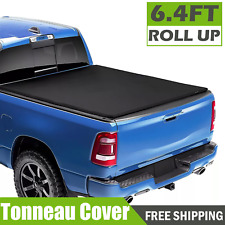 6.4ft Soft Roll Up Truck Bed Tonneau Cover For 2002-24 Dodge Ram 1500 2500 3500
