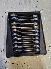 Snap On 10 Pc 12-point Stubby Midget Combination Wrench Set 10-19 Mm Oxim710b