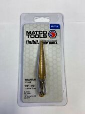 Usa Made Matco Tools Unibit Titanium Step Drill 18 - 12 13 Hole Sizes Mu1ta