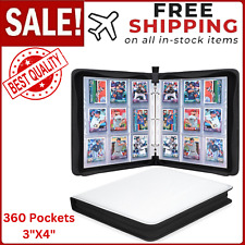 360 Pockets Toploader Binder Holds 3x4 Toploaders Top Loader Card Storage ...